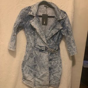 Denim Fashion Buckle Dress